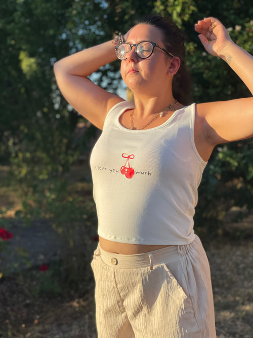 Débardeur LOVE CHERRY MUCH
