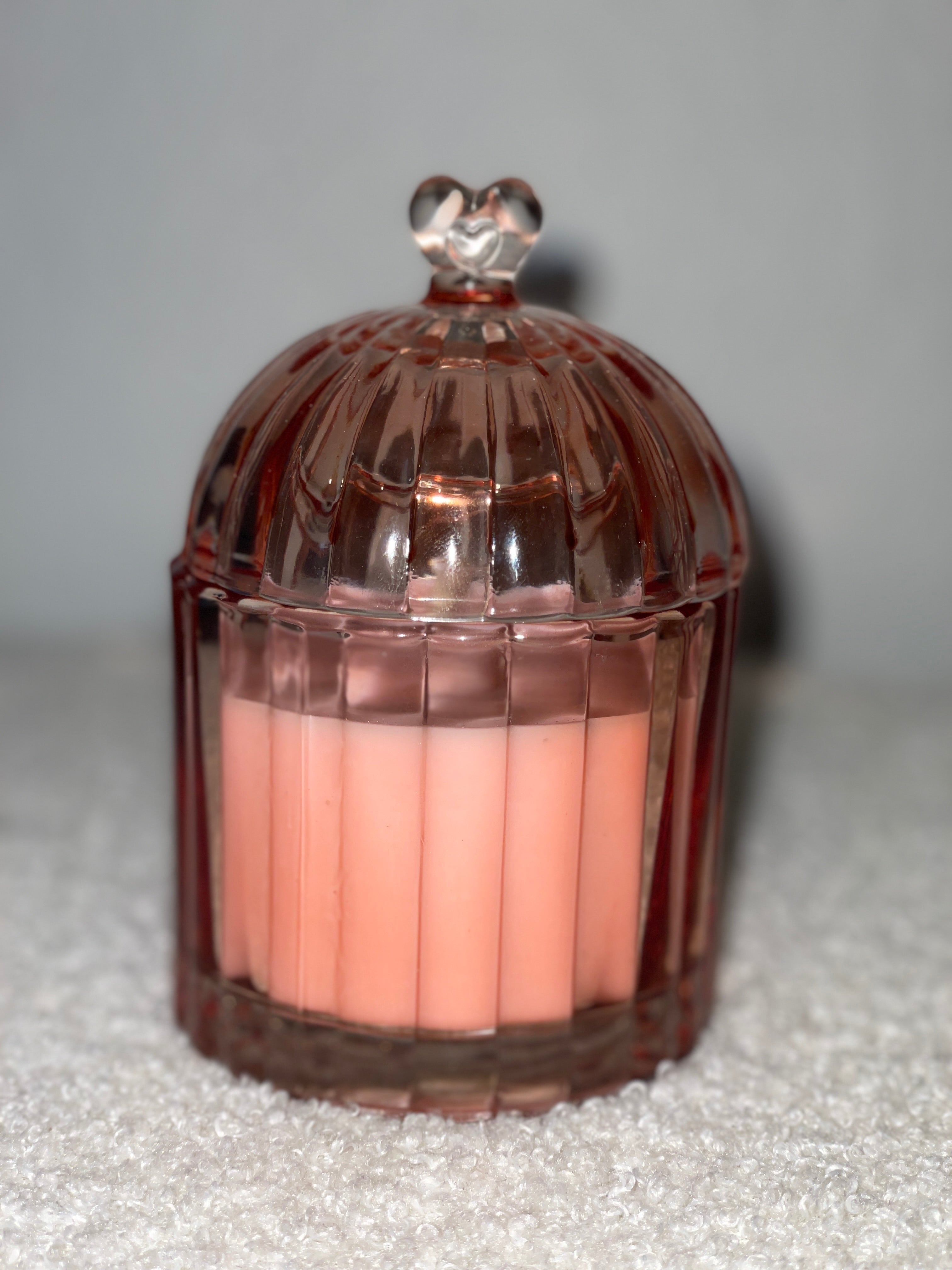Bougie bonbonne rose