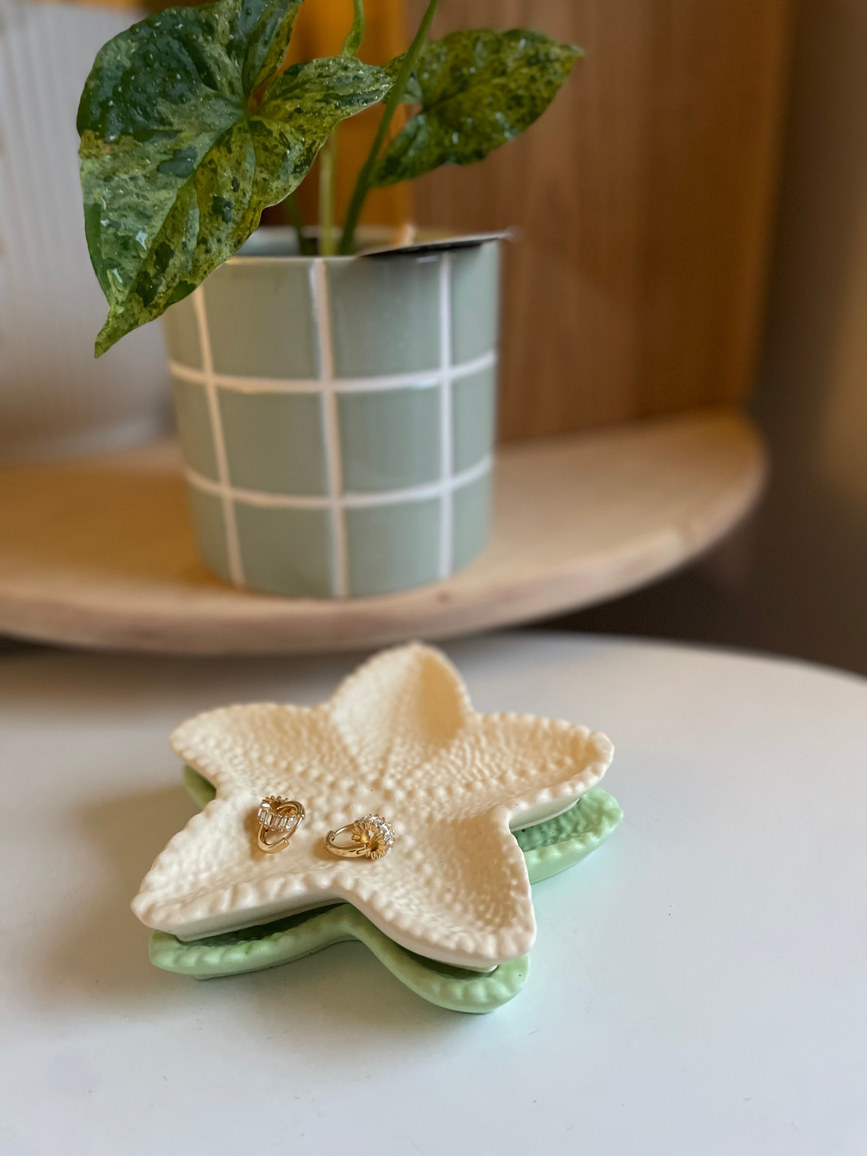 Étoile MOLLY duo jaune et vert pastel