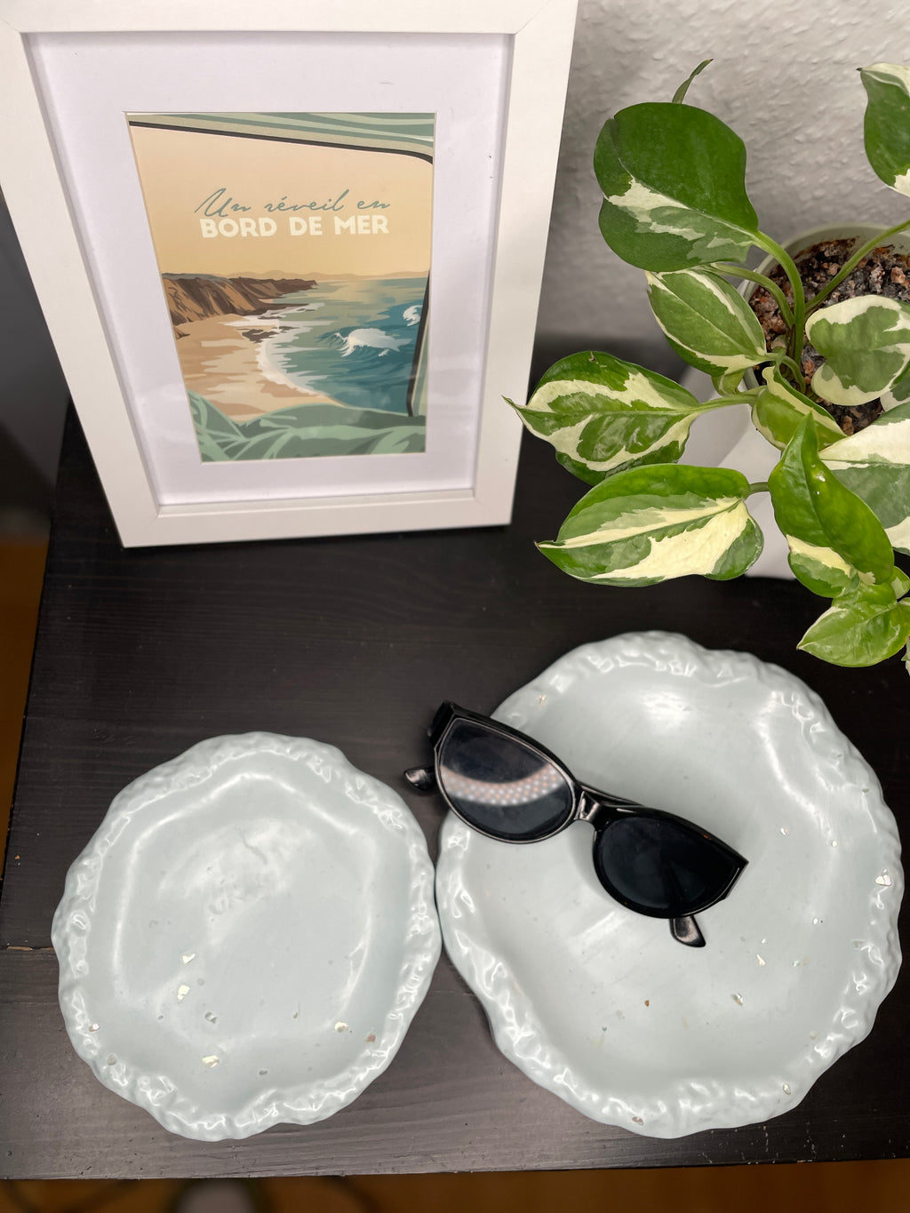 Duo de plateaux nacrés