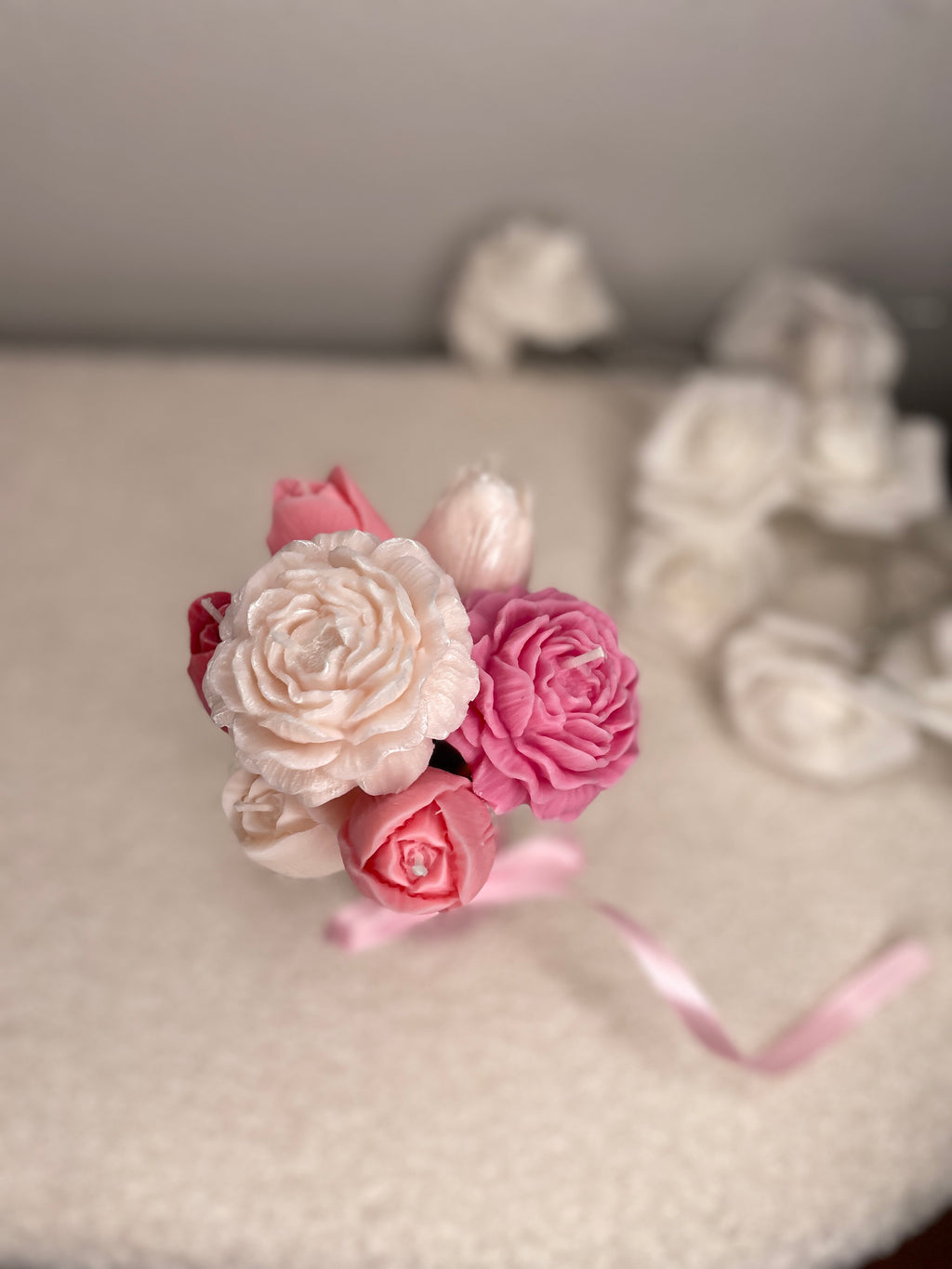 Bouquet de fleurs en cire