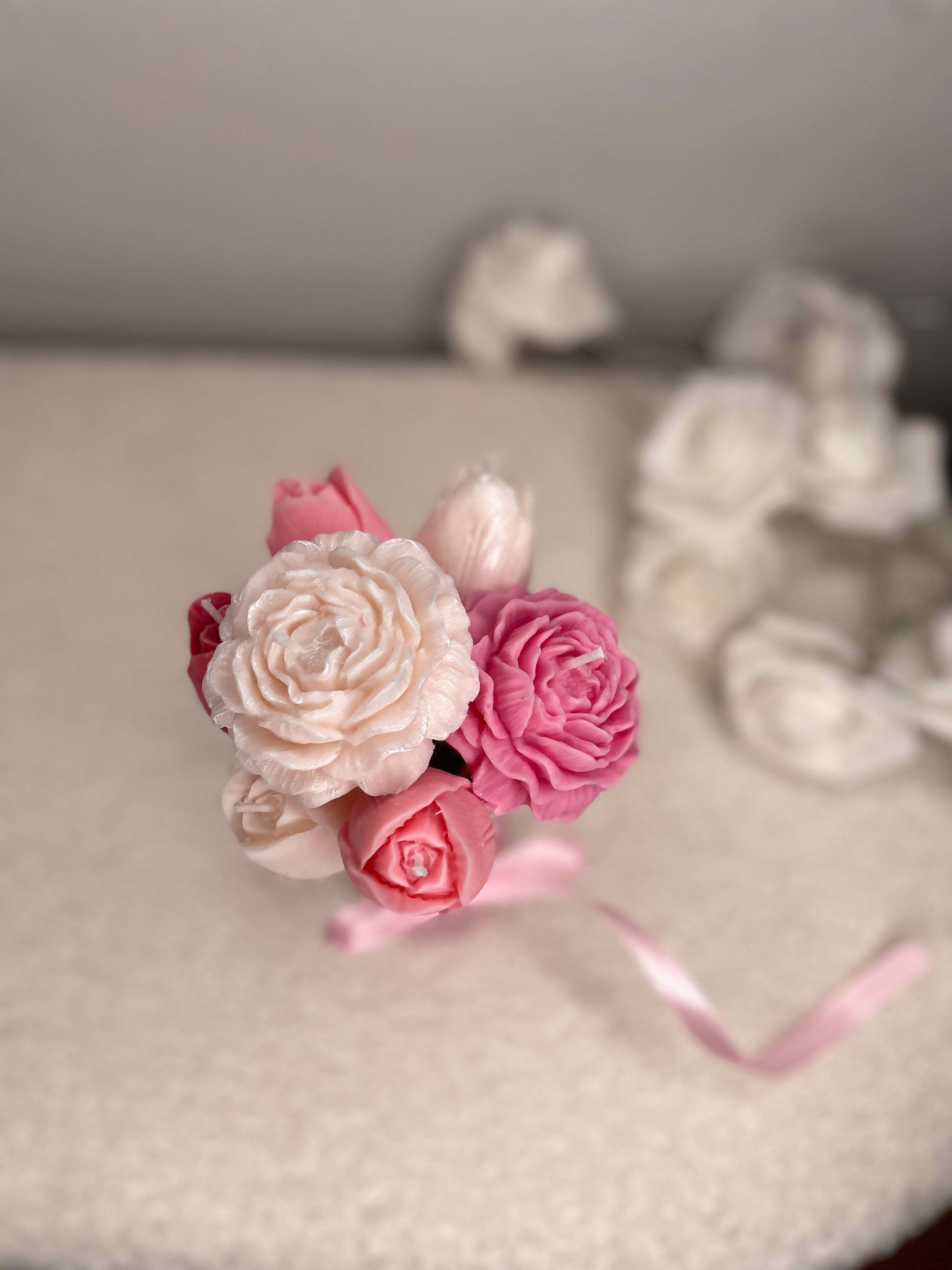 Bouquet de fleurs en cire