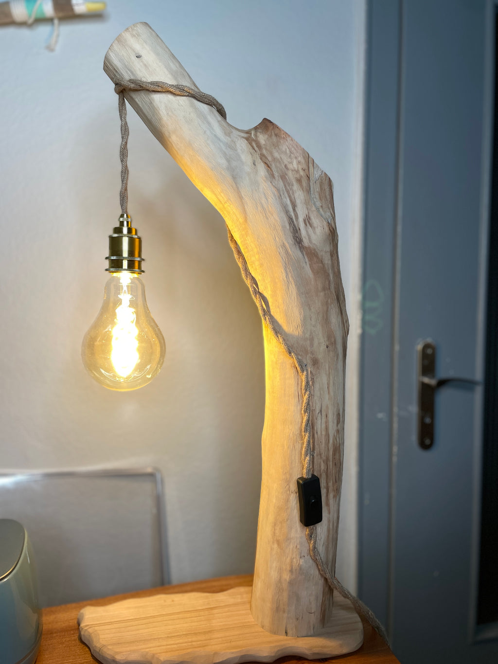 Lampe design bois