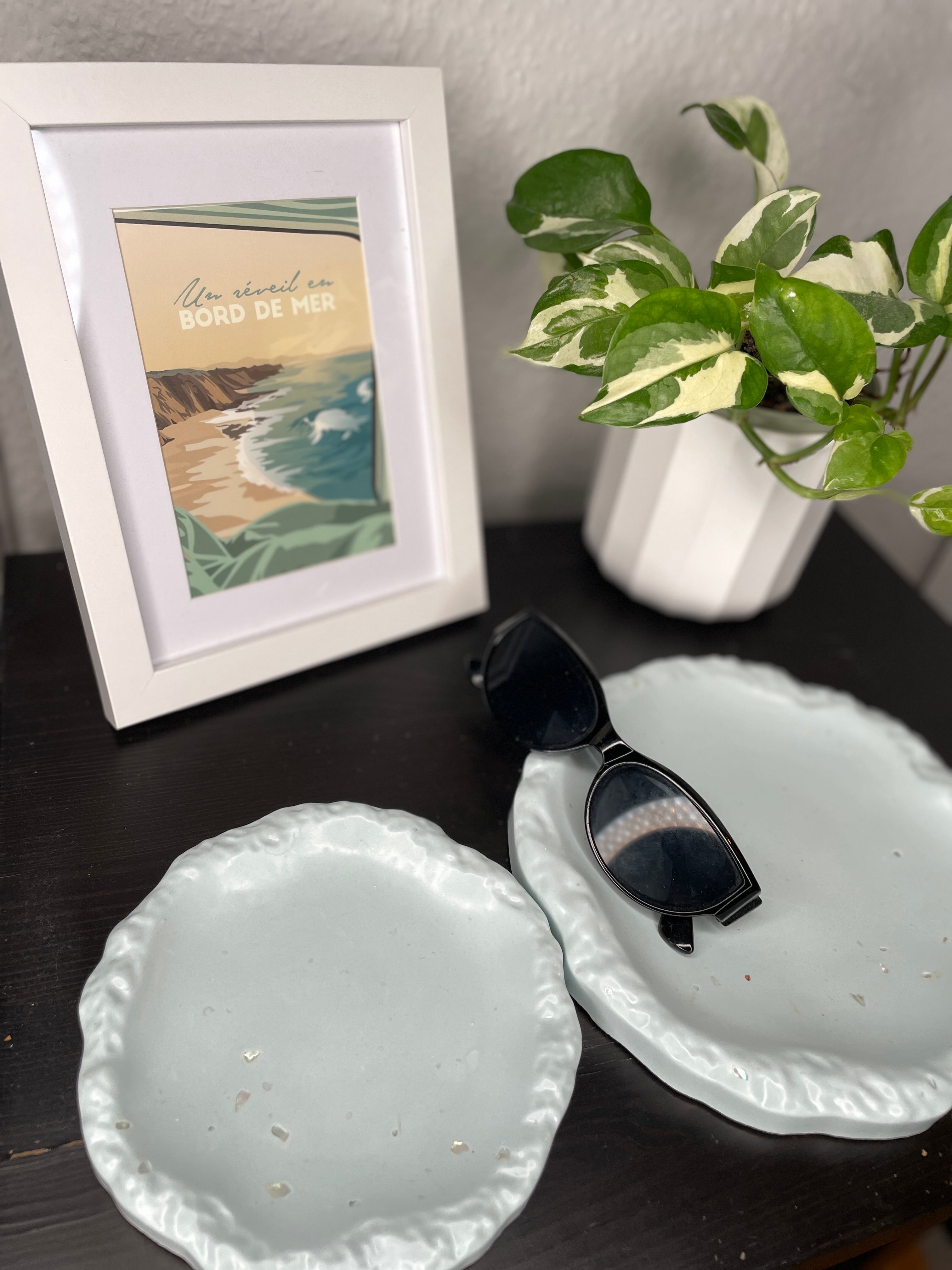 Duo de plateaux nacrés