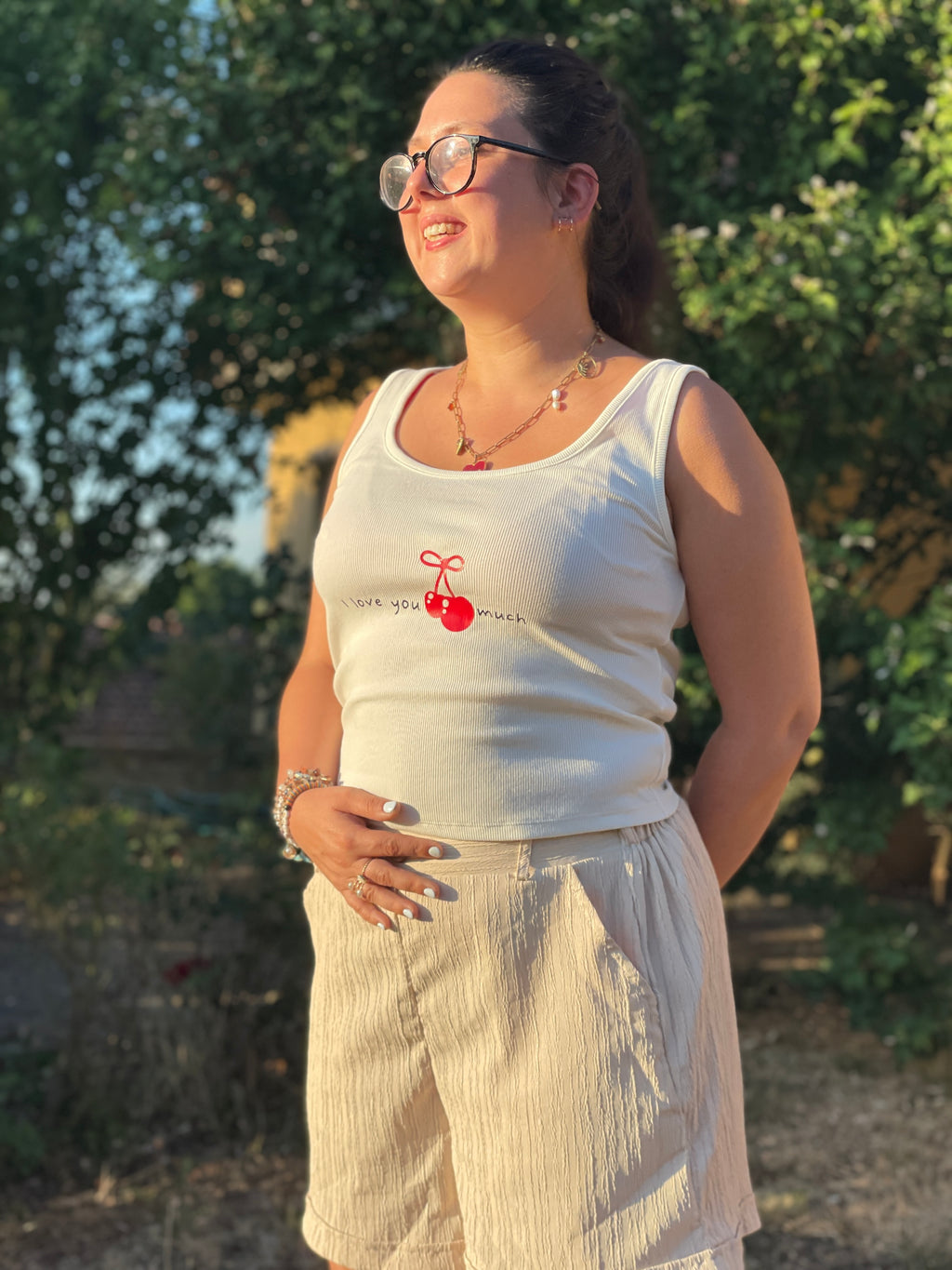 Débardeur LOVE CHERRY MUCH