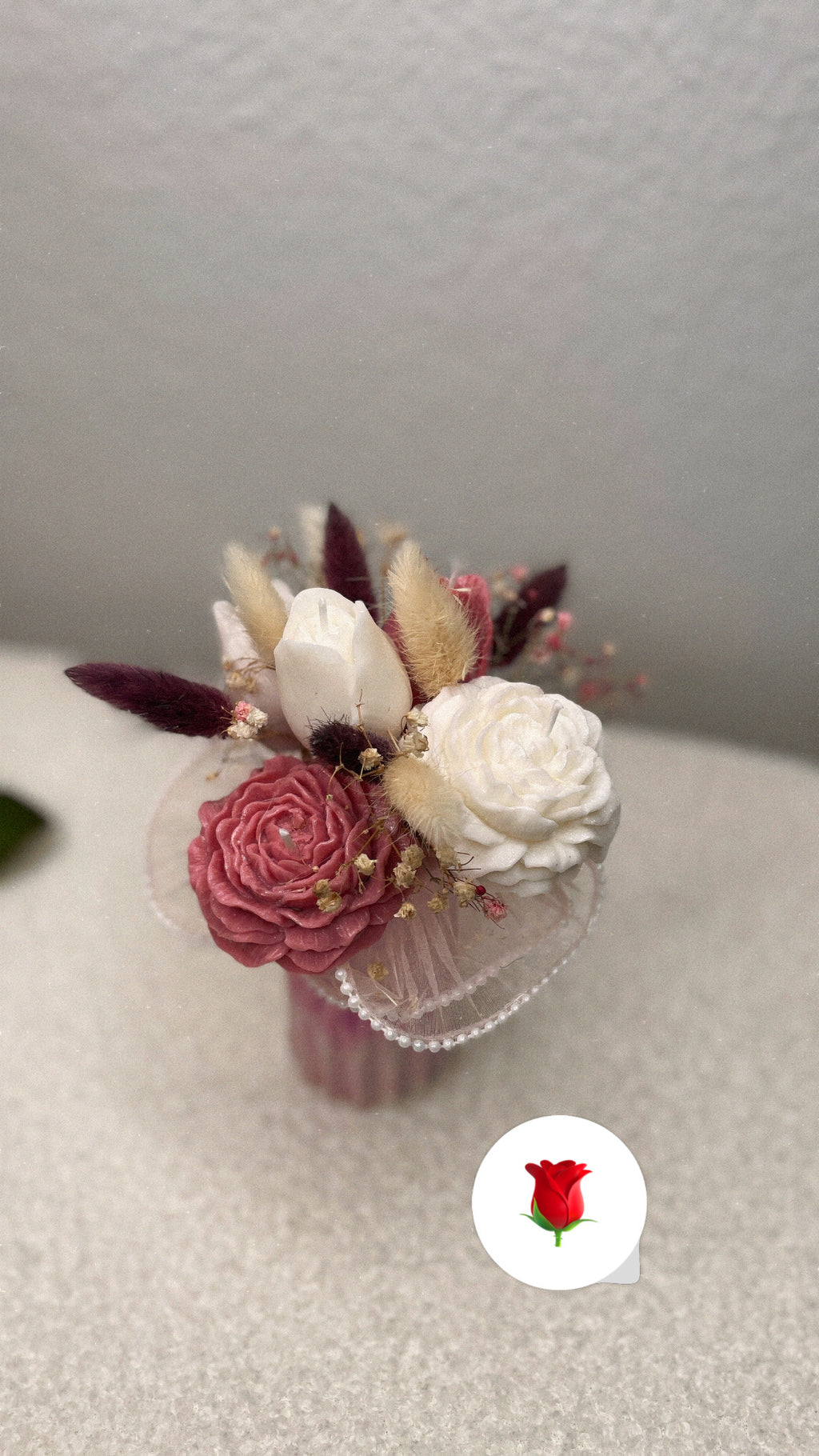 Bouquet de bougies en cire