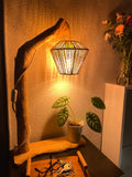 Lampe design bois flotté