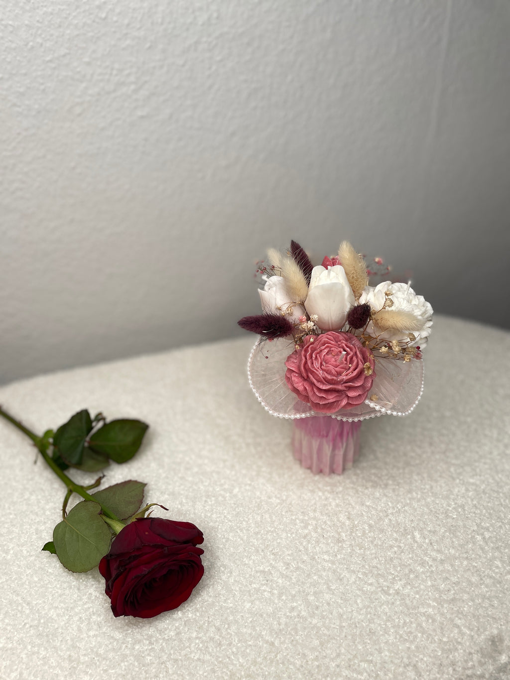 Bouquet de bougies en cire