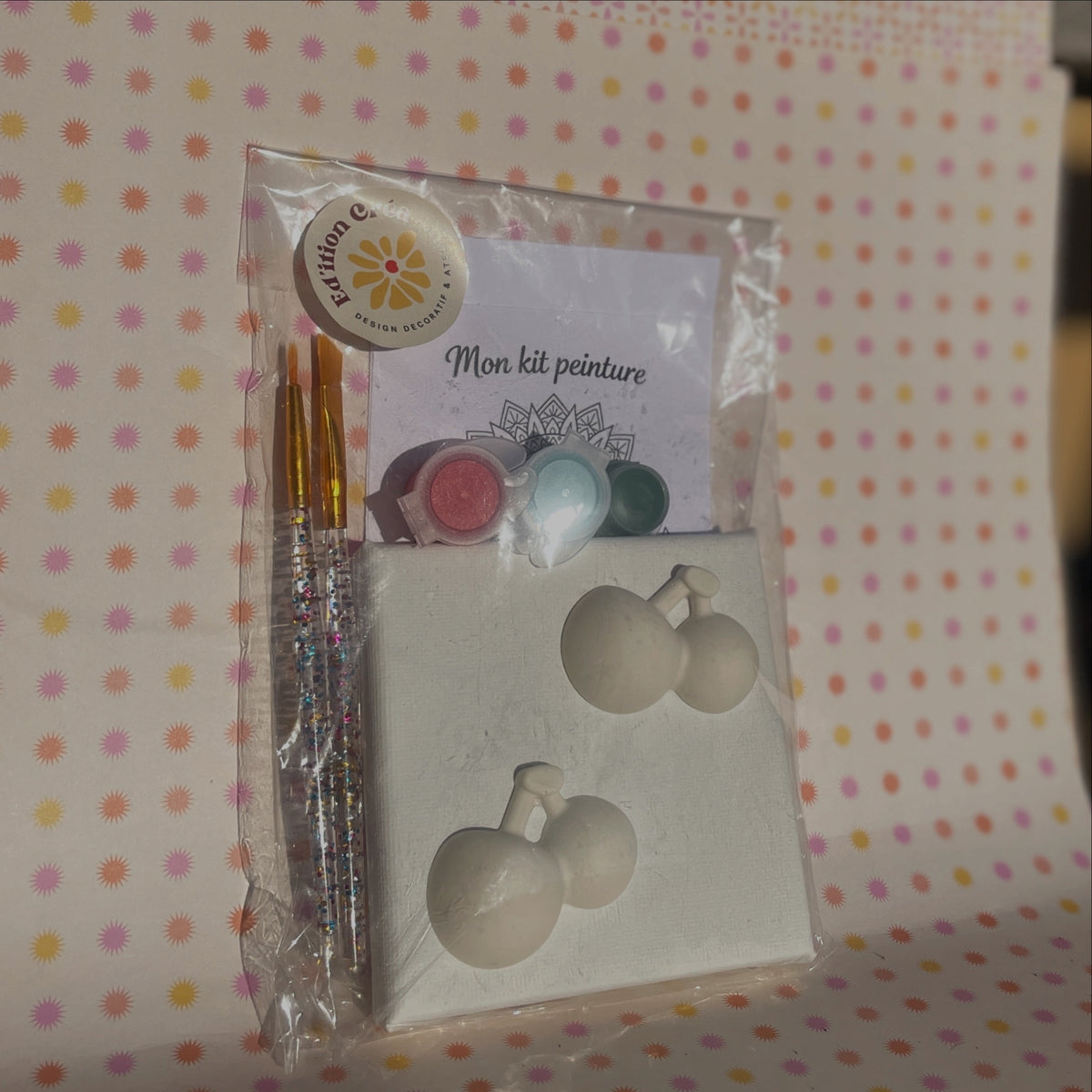 Kit peinture sur toile - cerise
