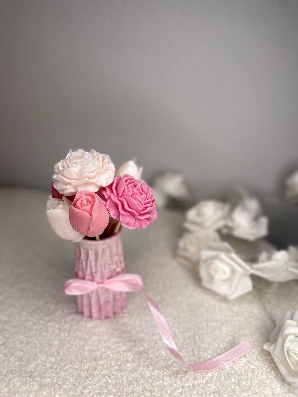 Bouquet de fleurs en cire