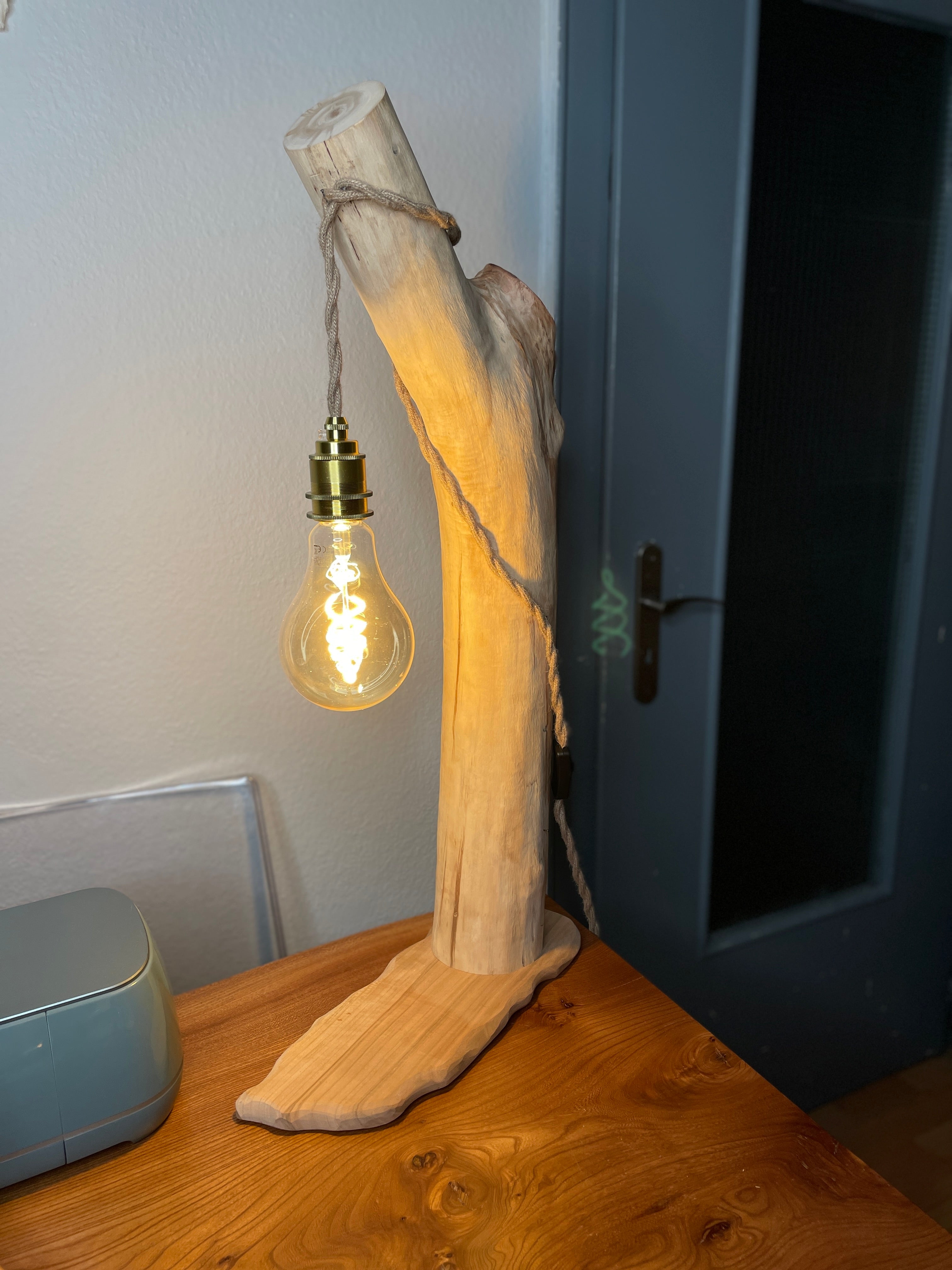 Lampe design bois