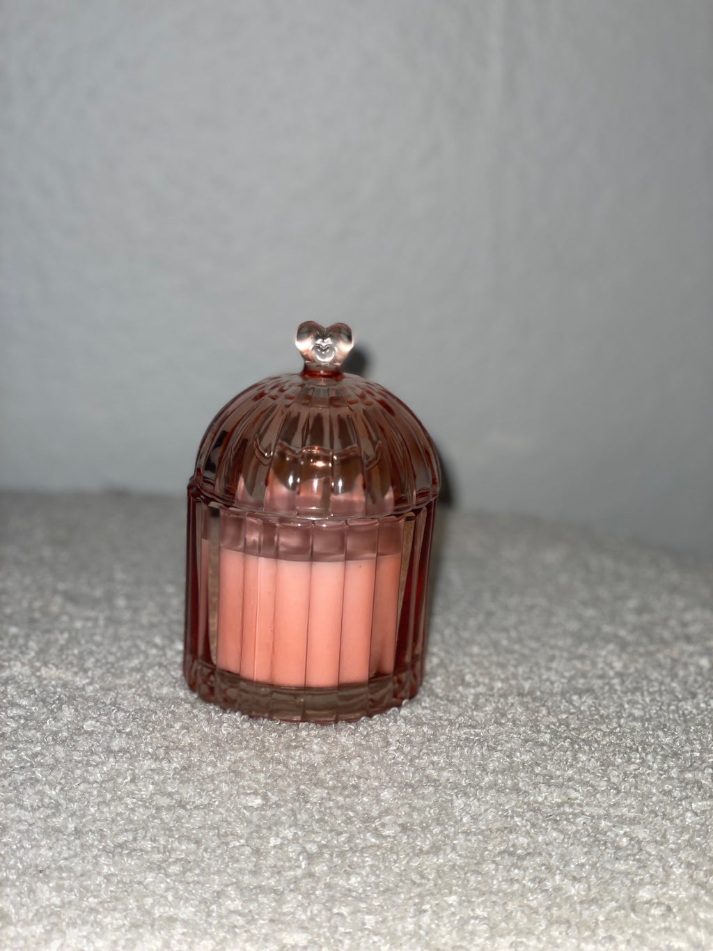 Bougie bonbonne rose