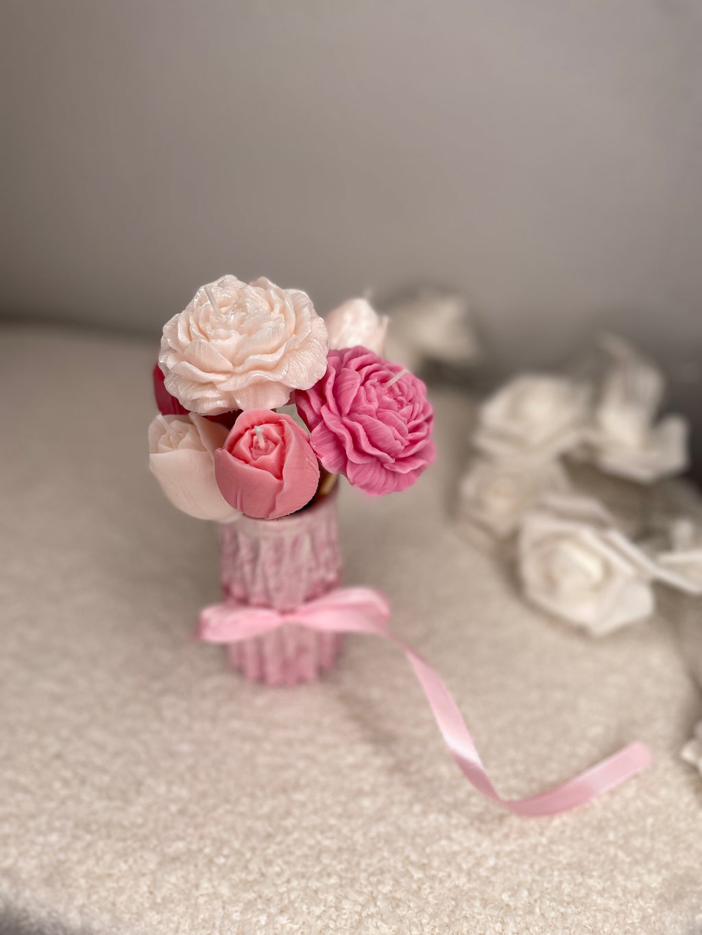 Bouquet de fleurs en cire