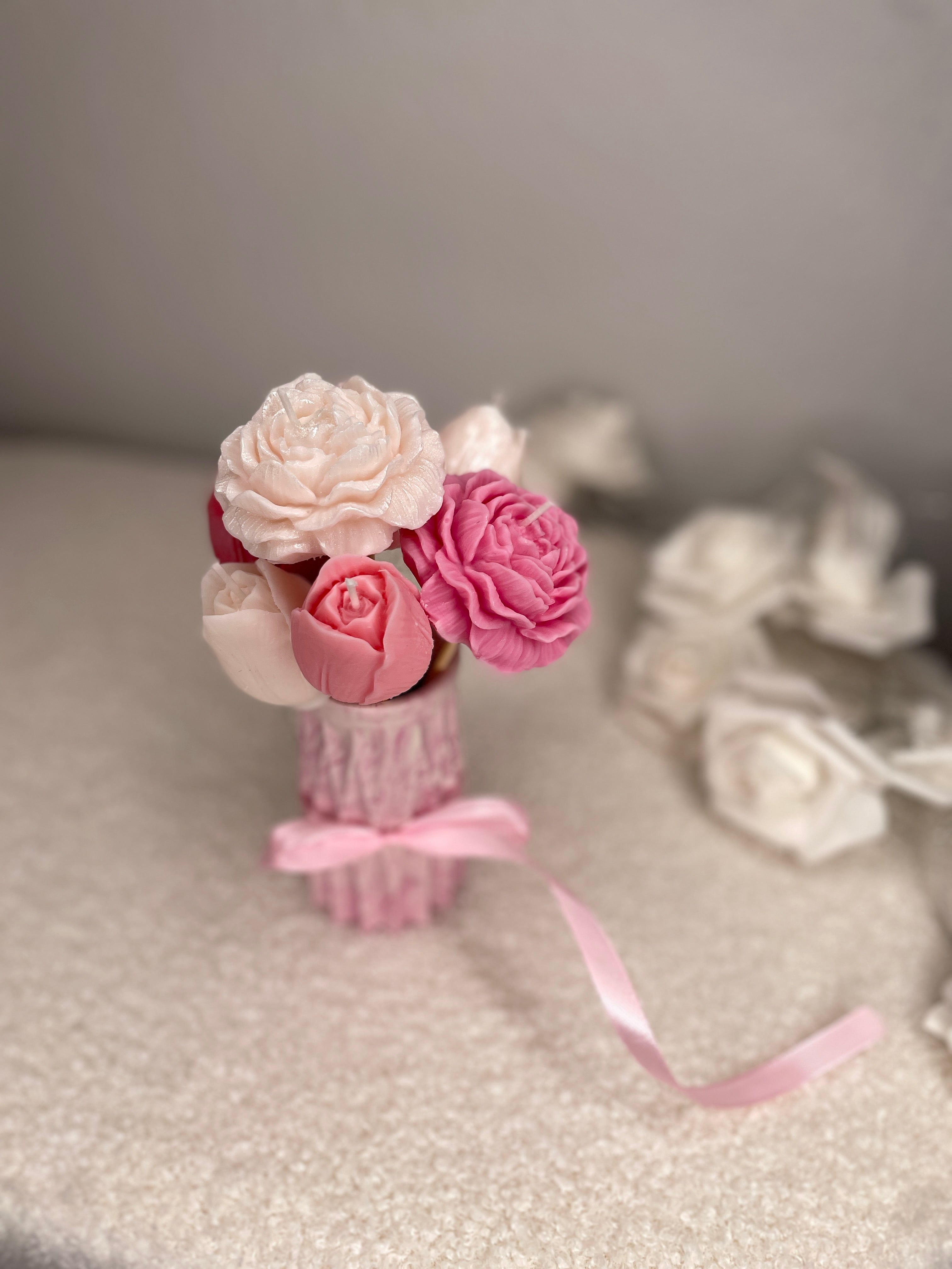 Bouquet de fleurs en cire