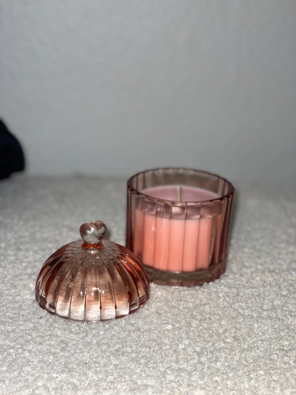 Bougie bonbonne rose