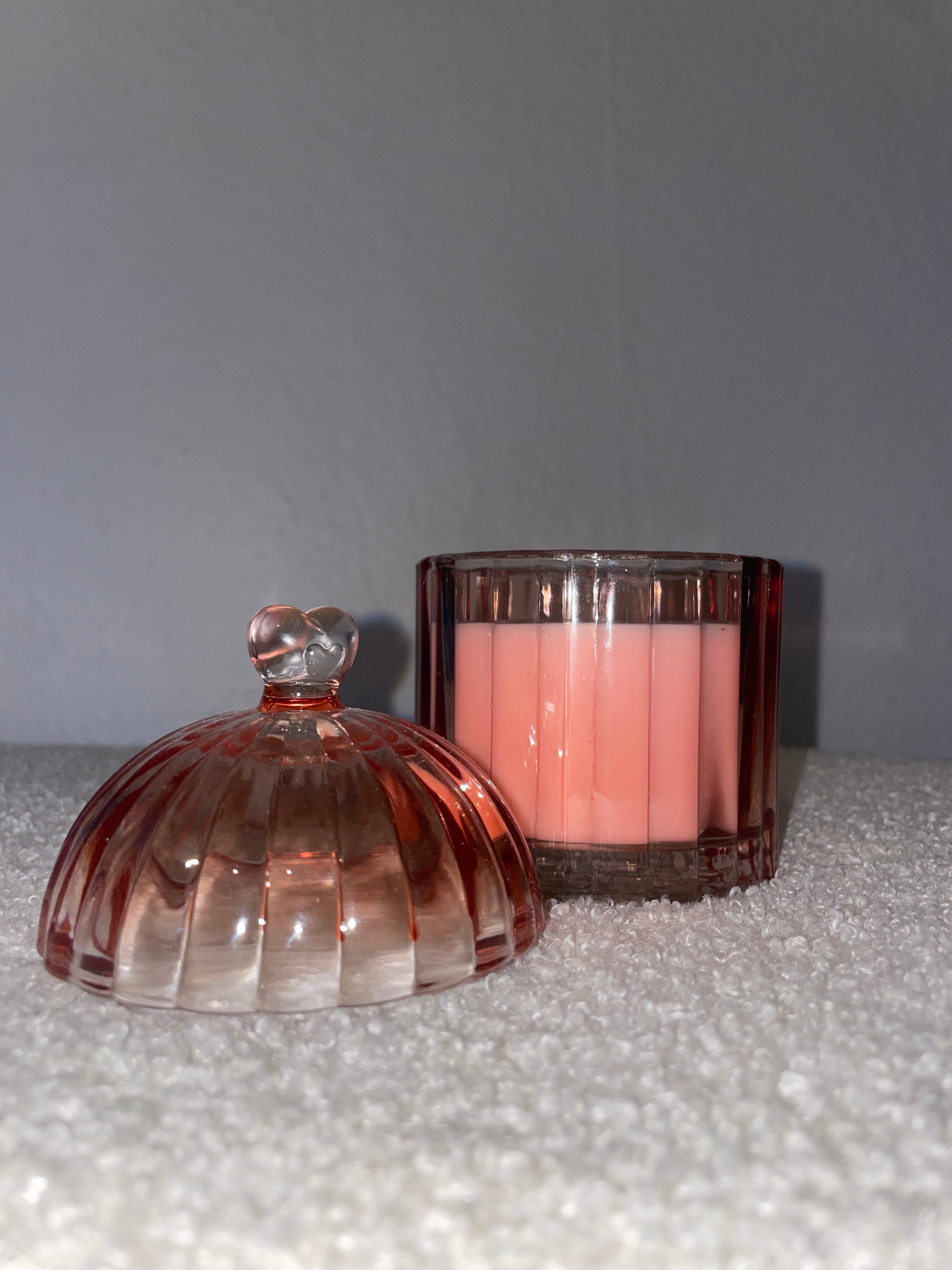 Bougie bonbonne rose