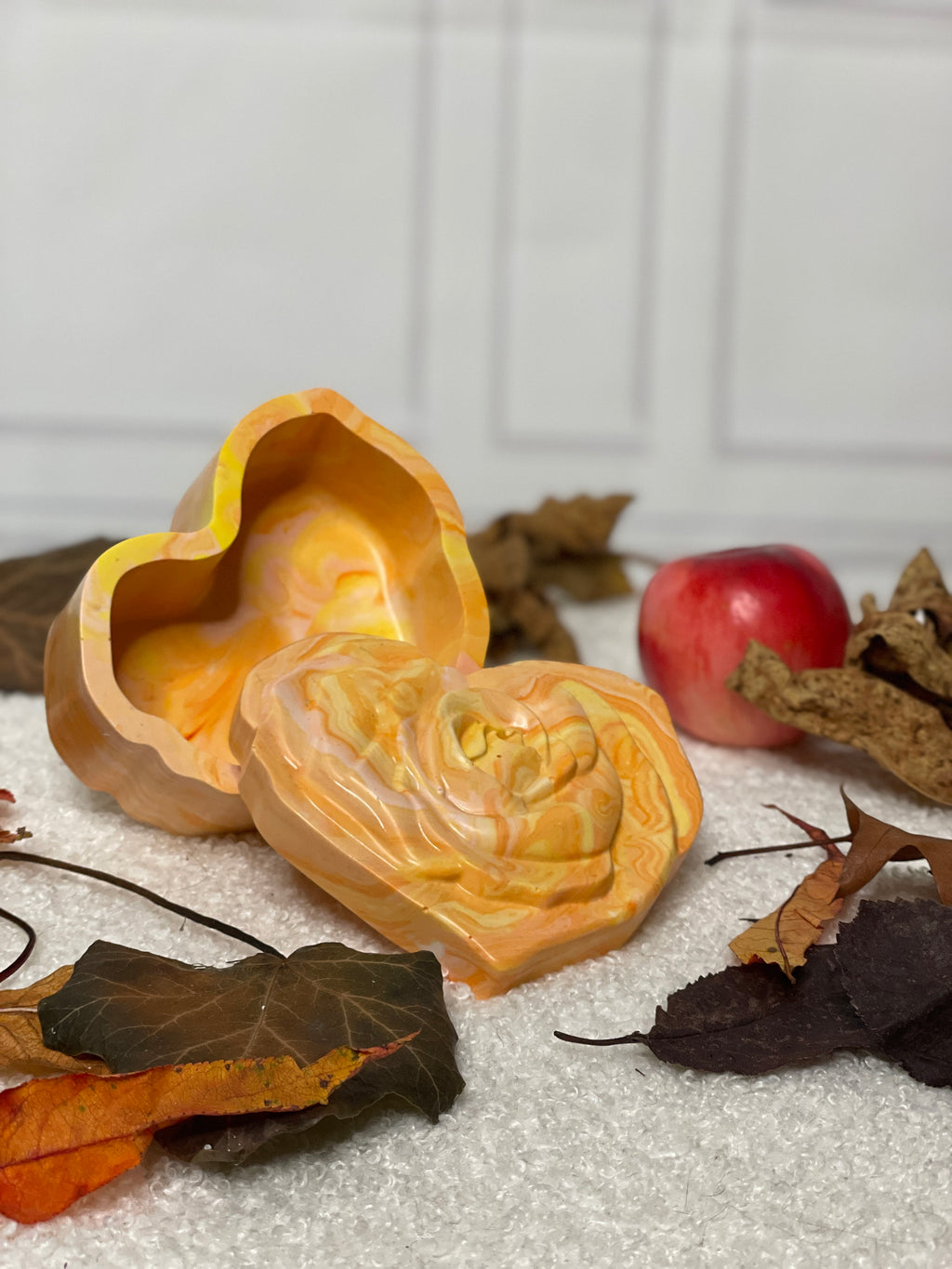 Boîte cœur en forme de rose