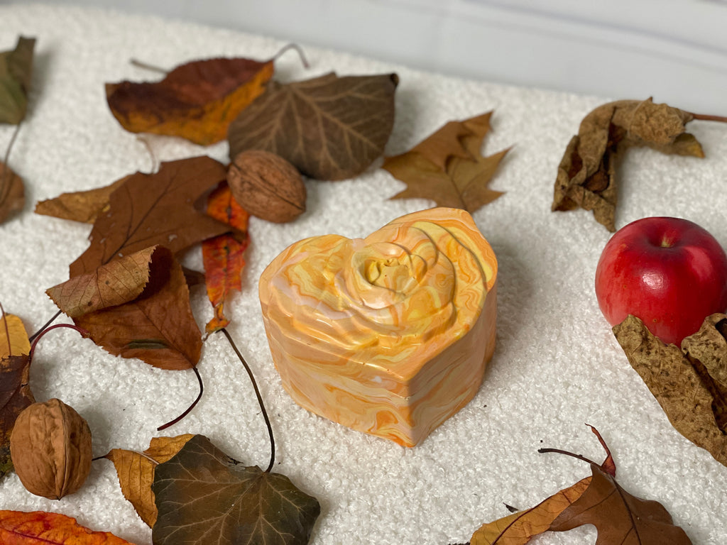 Boîte cœur en forme de rose